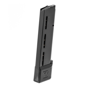 WILSON COMBAT MAGAZINE, 1911, ELITE TACTICAL, .45 ACP, FULL-SIZE, 10 ROUND, BLACK FLUOROPOLYMER FINISH, FEED RAILS AMMUNITION SYSTEM
