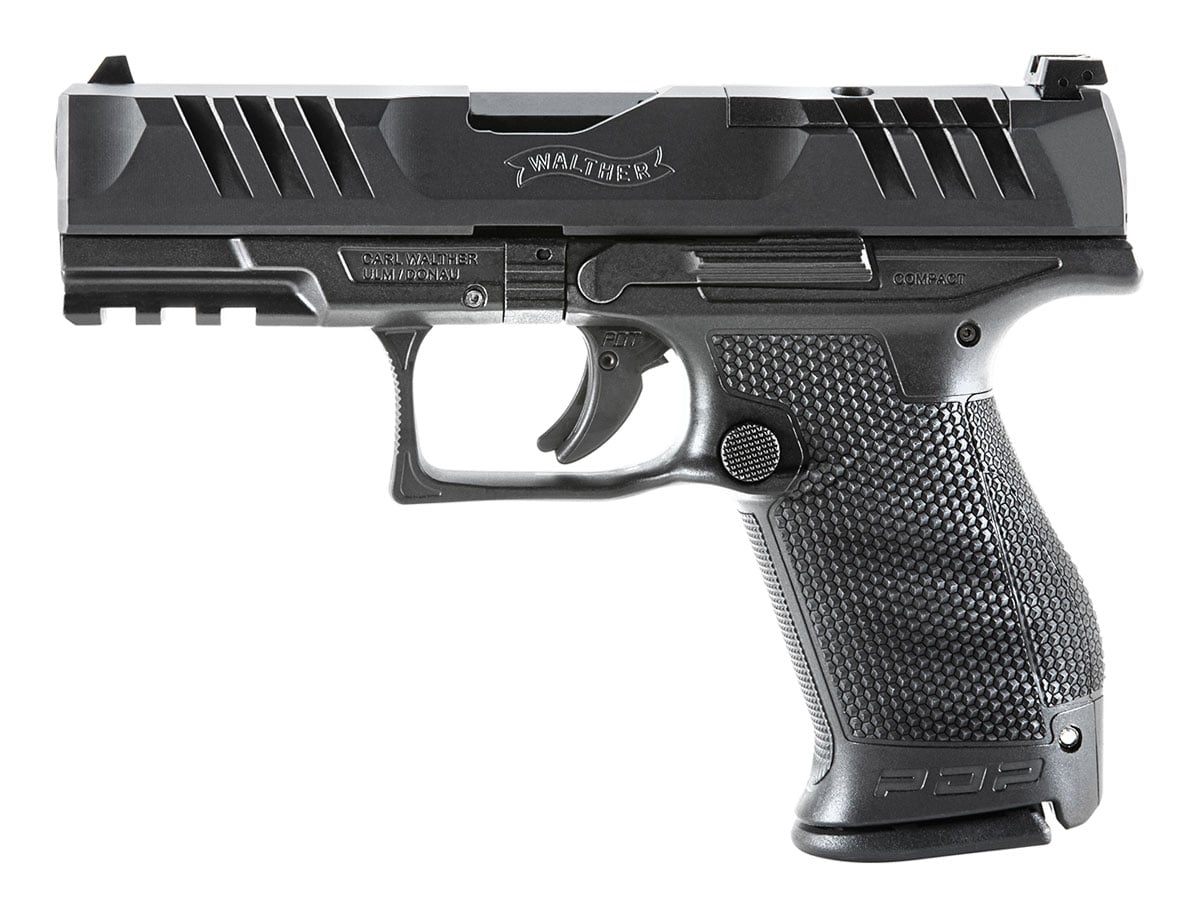 Walther PDP Compact 4" OR 10 Round 9mm Pistol, Black - 2854686