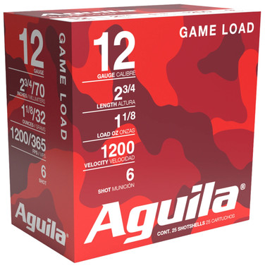 Aguila Birdshot Standard Velocity 12 Gauge 2.75" 1 1/8 oz 6 Shot