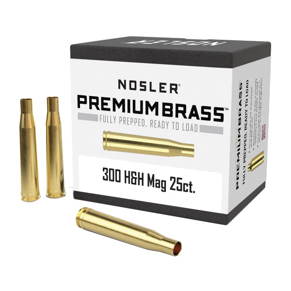 Nosler .300 H&H Magnum Large Rifle Premium Brass, 25rds