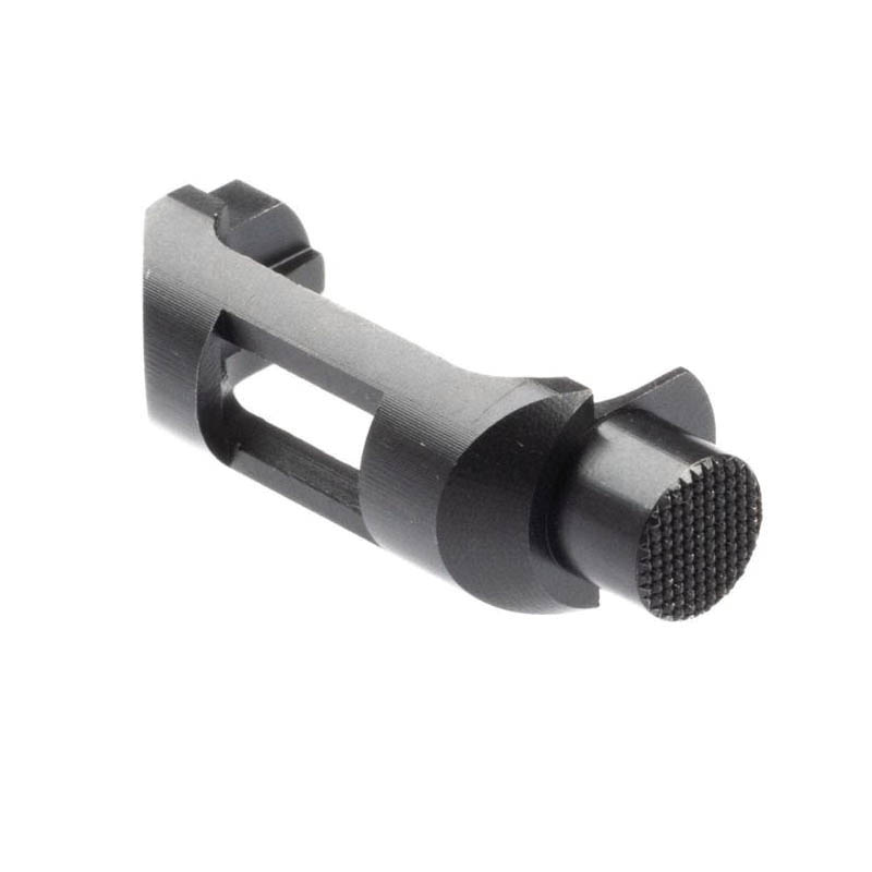 Wilson Combat Checkered Extended Magazine Release Fits Beretta 92 Compact, Armor-Tuff Black