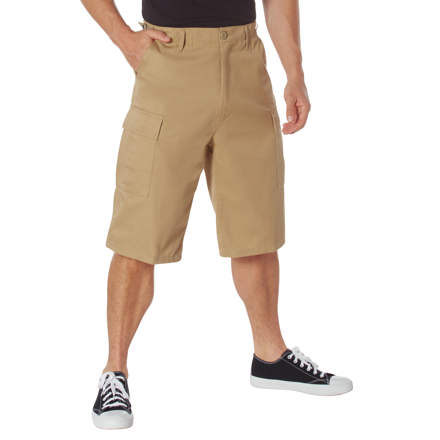 Rothco Long Length Bdu Shorts - Khaki, Small