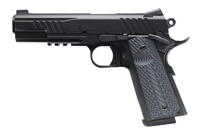 SAVAGE ARMS 1911 GOVT 45ACP BLK/BLK RAIL - No Credit Card Fees - Low, flat rate shipping
