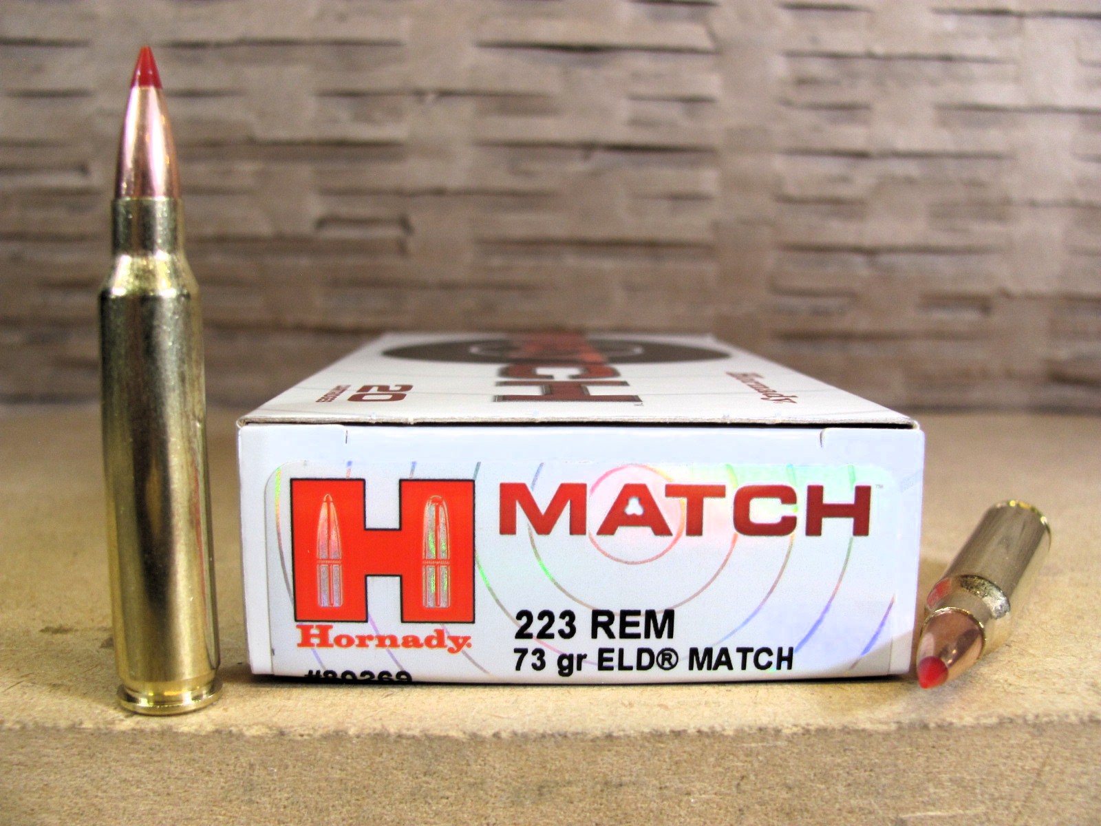 200 Round Case – 223 Rem 73 Grain Hornady ELD Match Ammo – 80269