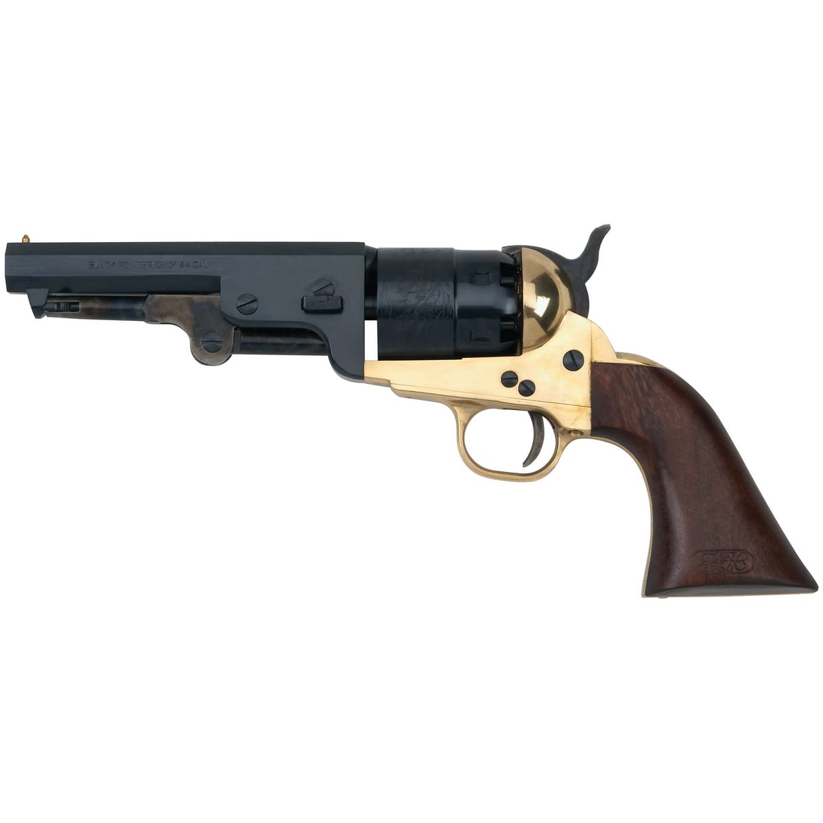 Pietta 1851 Sheriff .44 Cal Revolver 4.78" 6rds, Brass - PF51BR44512
