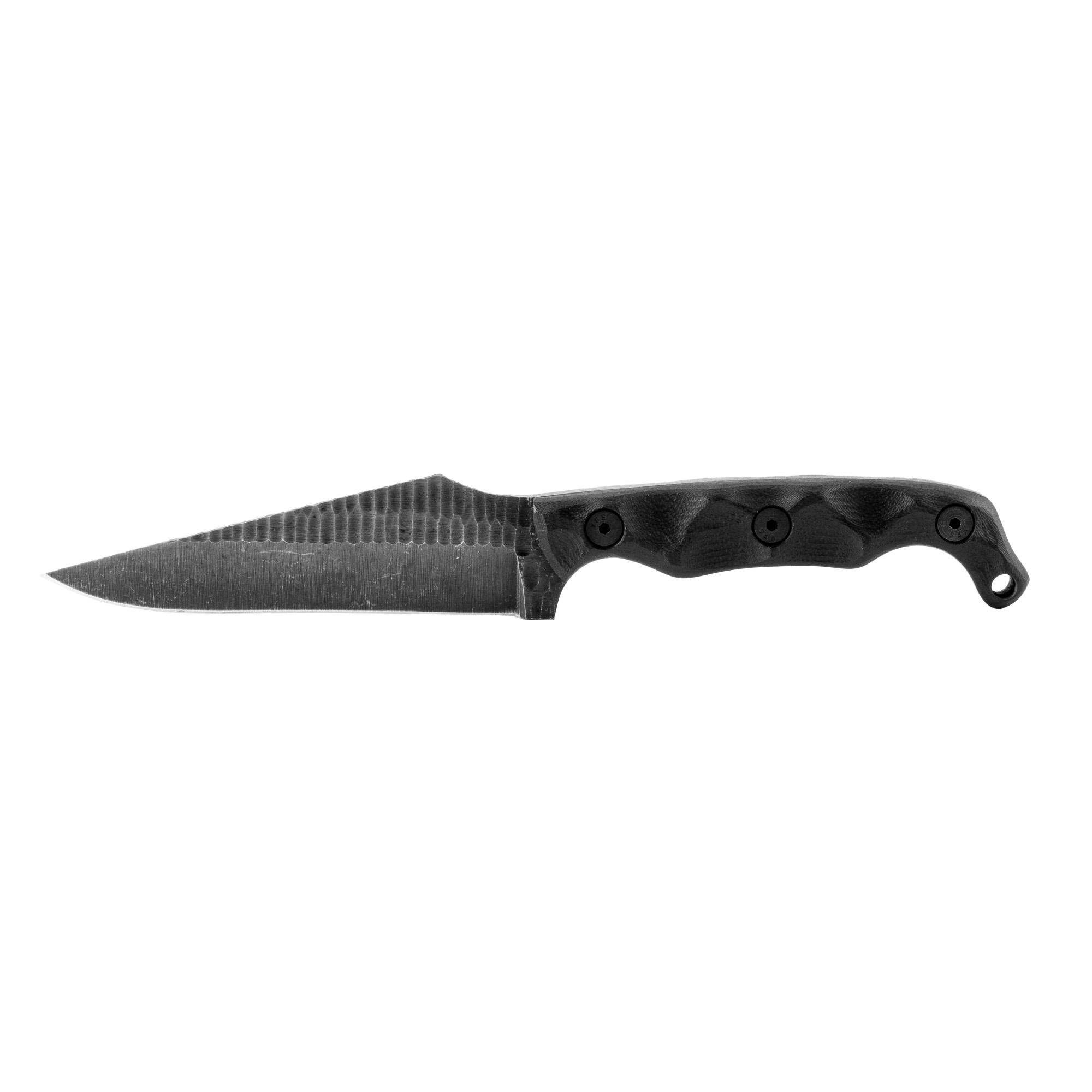 Stroup TU2 Fixed Blade Knife - 4" Acid Etched Black  1095 Carbon Steel