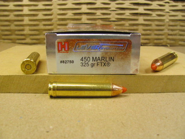 20 Round Box – 450 Marlin 325 Grain FTX Hornady Leverevolution Ammo – 82750