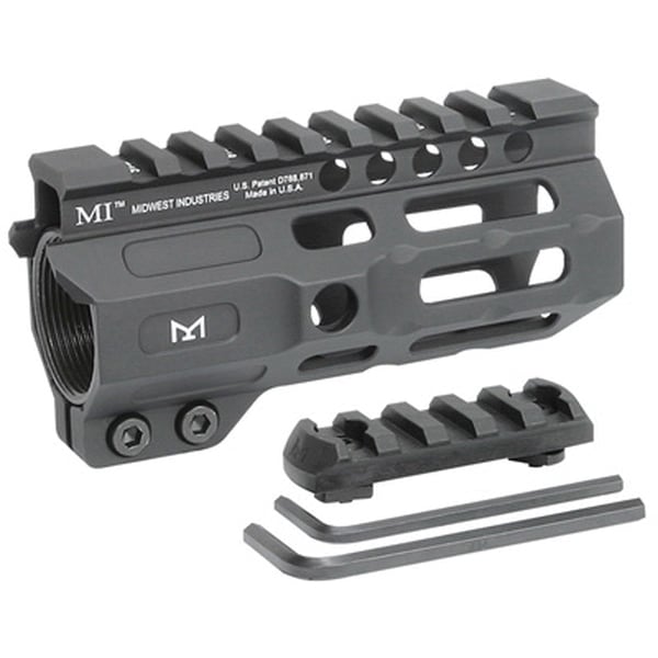 Midwest Industries MI Combat Rail M-Lok 4.5" AR-15 1-Piece Free Float Handguard - MICRM45