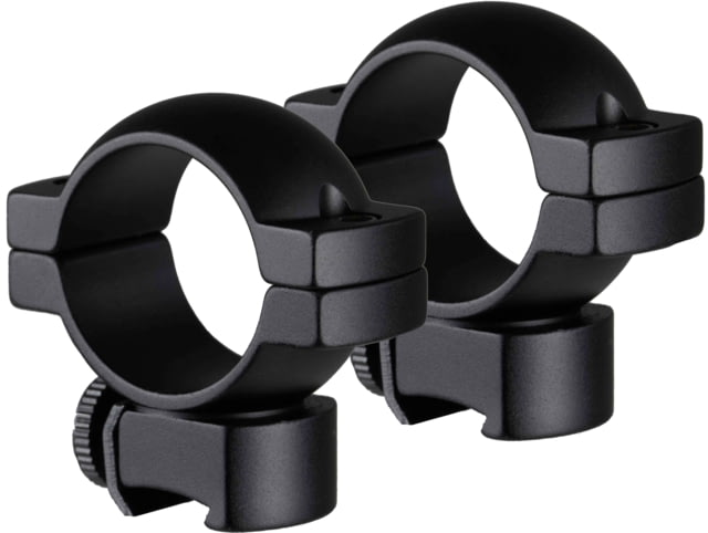 TruGlo Lightweight 1in Scope Rings Mounts Rimfire/Airgun Rails Medium 2 Screws Per Ring Black TG