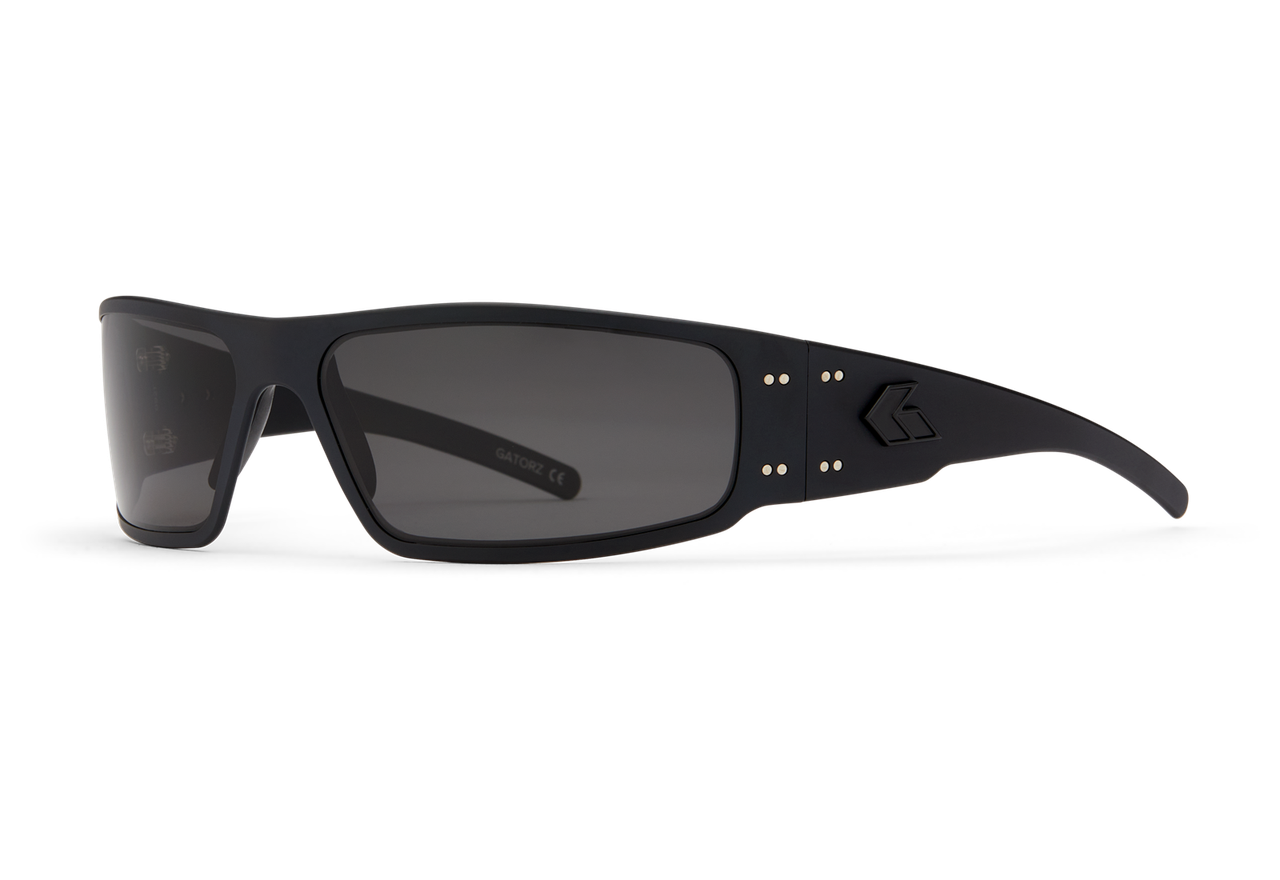 Gatorz Eyewear Magnum Smoke Polarized Black w/ Black Logo