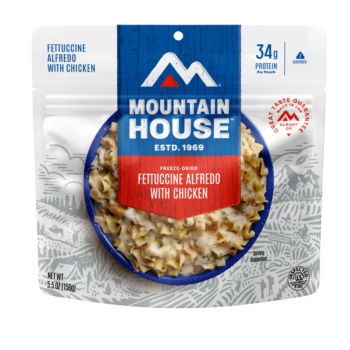 Mountain House Freeze Dried Fettuccine Alfredo w/ Chicken - 55178
