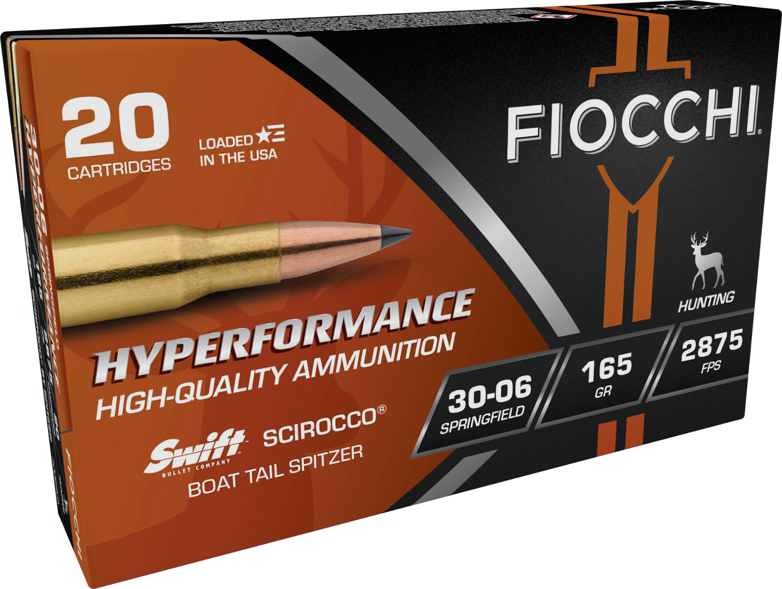 FIOCCHI 30-06 165GR SCIROCCO – 20RD 10BX/CS - No Credit Card Fees - Low, flat rate shipping
