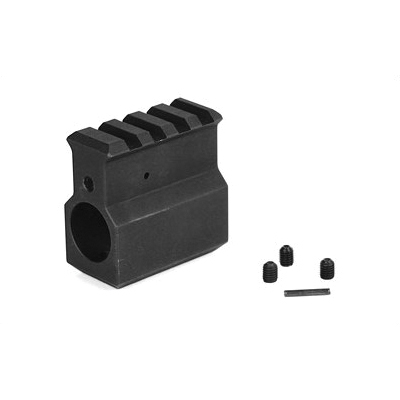 LBE Unlimited .750 Gas Block With Upper Receiver Height Rail, Black - ARRGB-UH