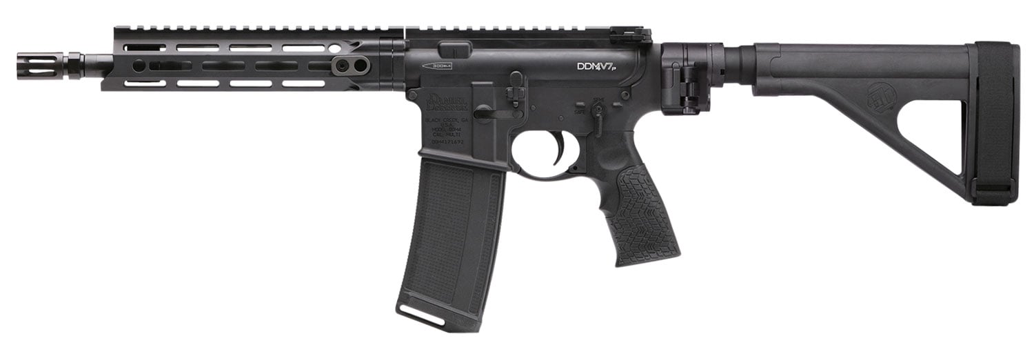 Daniel Defense DDM4 V7 P Law Tactical 300 Blackout 30+1 AR Pistol, Matte Black - 02-128-08252