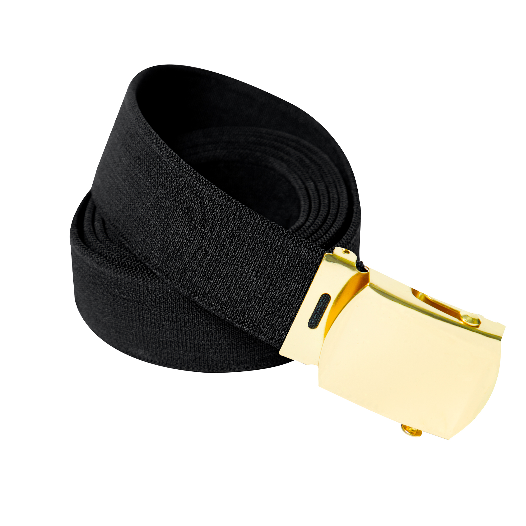Rothco Elastic Stretch Web Belt - 54 Inches Long Black, Gold