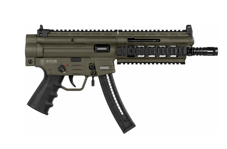 Blue Line GSG-16P 9.12" .22LR 22rd Pistol, OD Green - 416.00.51
