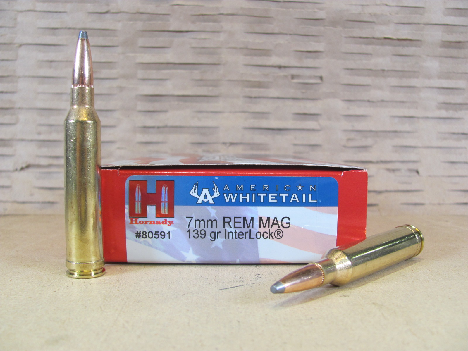 200 Round Case – 7mm Remington Magnum Hornady 139 Grain Soft Point American Whitetail Ammo – 80591