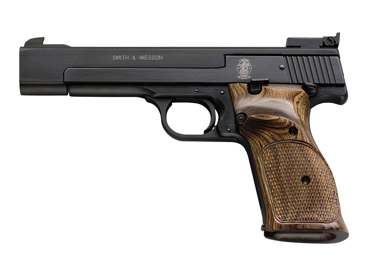 S&W 41 22LR 5.5″ HB AS – 10SH-ATS-TS-DT BLUED WOOD - No Credit Card Fees - Free Shipping