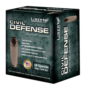 Liberty-Ammunition Liberty Civil Defense Handgun Ammunition .38 Spl 50 gr SCHP 1500 fps 20/ct