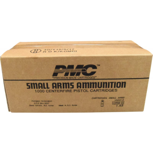 PMC 9G Bronze Target 9mm Ammunition 124 GR FMJ - Brass, Boxer, Re-Loadable - 1000 Round Case
