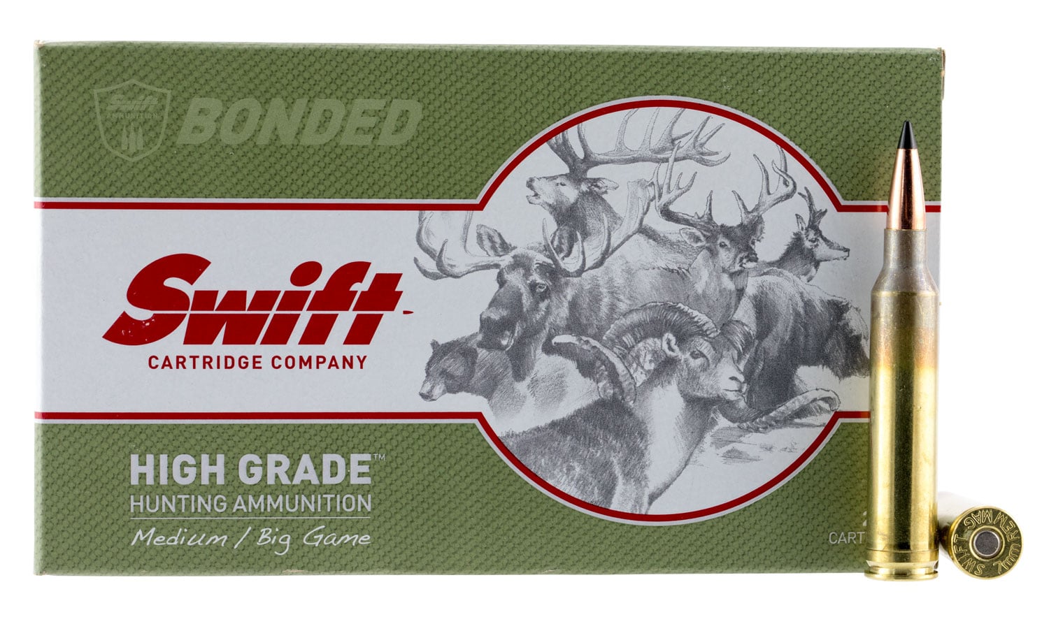 Swift Bullet Company Scirocco 150 gr Spitzer Boat Tail 7mm Rem Mag Ammo, 20/box - 10038