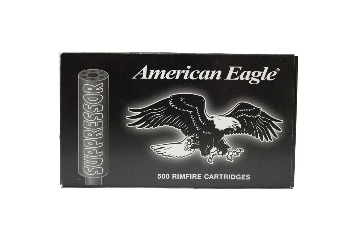 American Eagle 22 Long Rifle 45gr Suppressor Ammunition 500rds (10 boxes of 50) - AE22SUP1