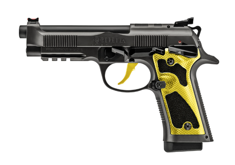 Beretta 92XI Performance 9MM (2)18rd Pistol, Yellow Dark Series Solar Flare - J92XPCOYE18