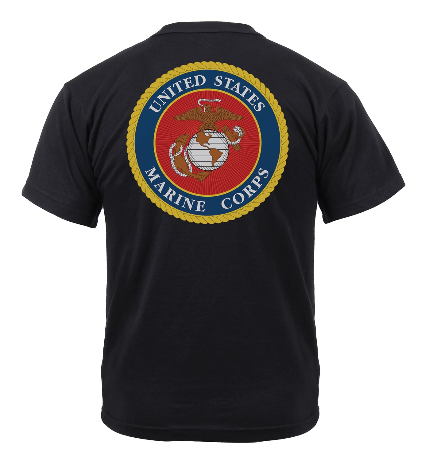 Rothco Veteran T-Shirt - Marines, Navy And Air Force, Black, Medium, Emblem Marines