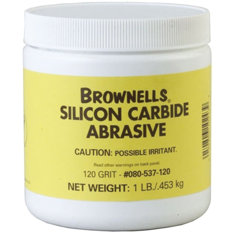 Brownells 120 Grit Silicon Carbide Abrasive, 1 lb Plastic Jar