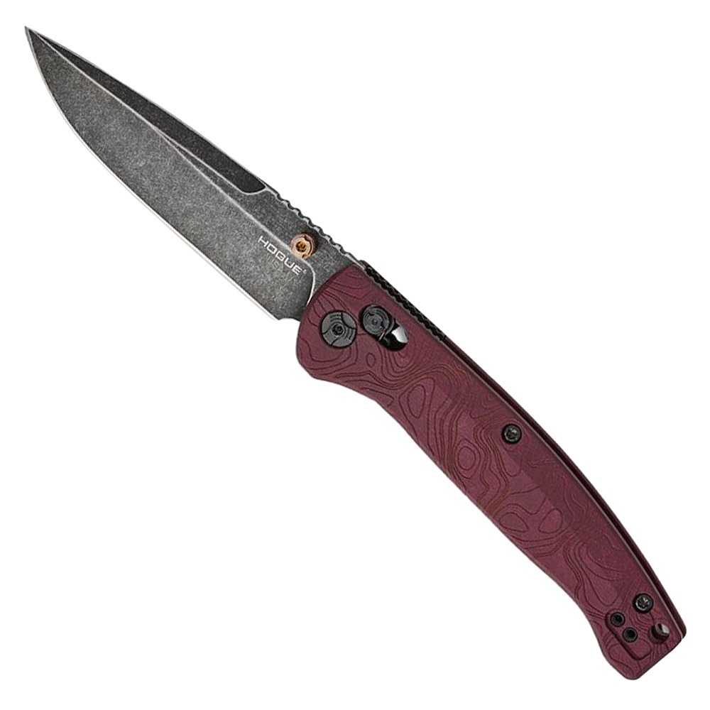 Hogue Mysto Manual Folding Drop Point Knife, Fire - 24452