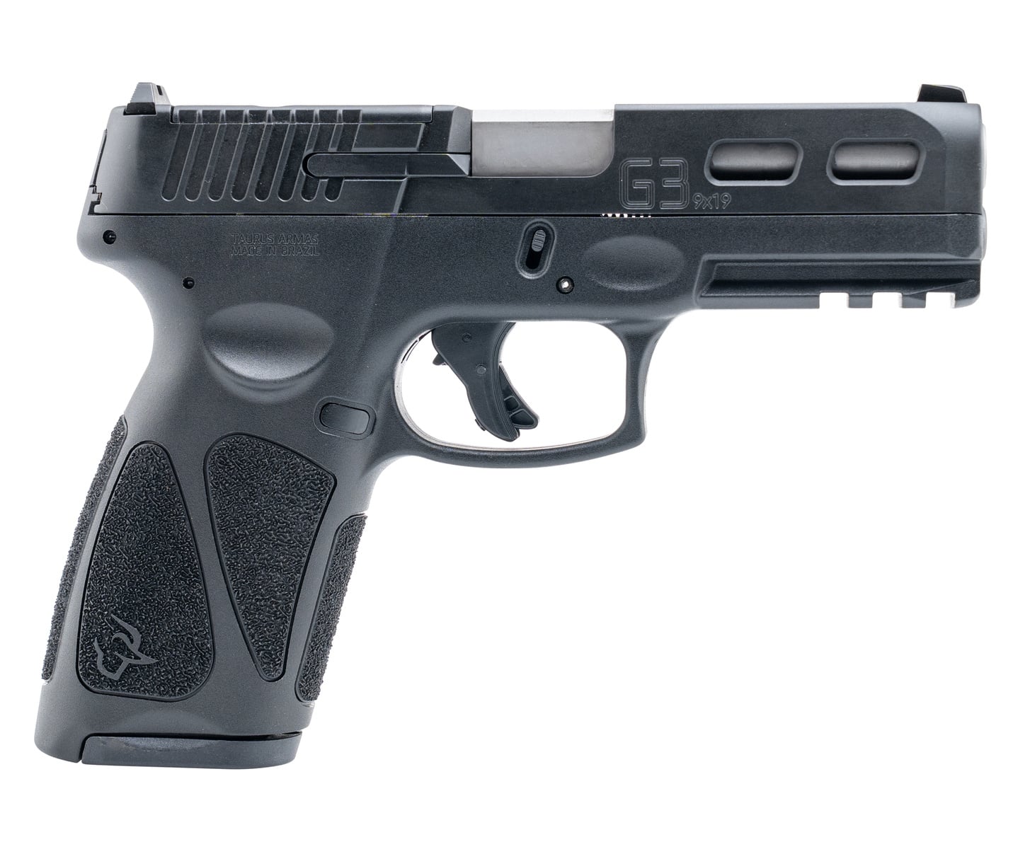 Taurus G3 4" 9mm 15rd / 17rd Pistol, Toro Black with Silde Cuts - 1-G3P941-STL