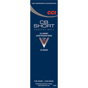 CCI 0026 Low Noise/Training/Specialty CB 22 Short LRN 29 GR - 100rd Box