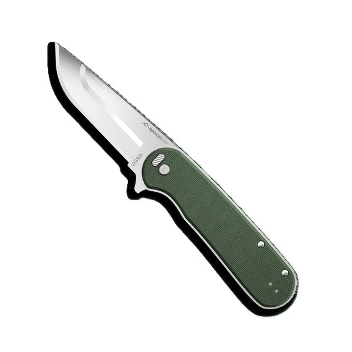 Outdoor Edge Knives Razor VX3 Folding Knife, Green