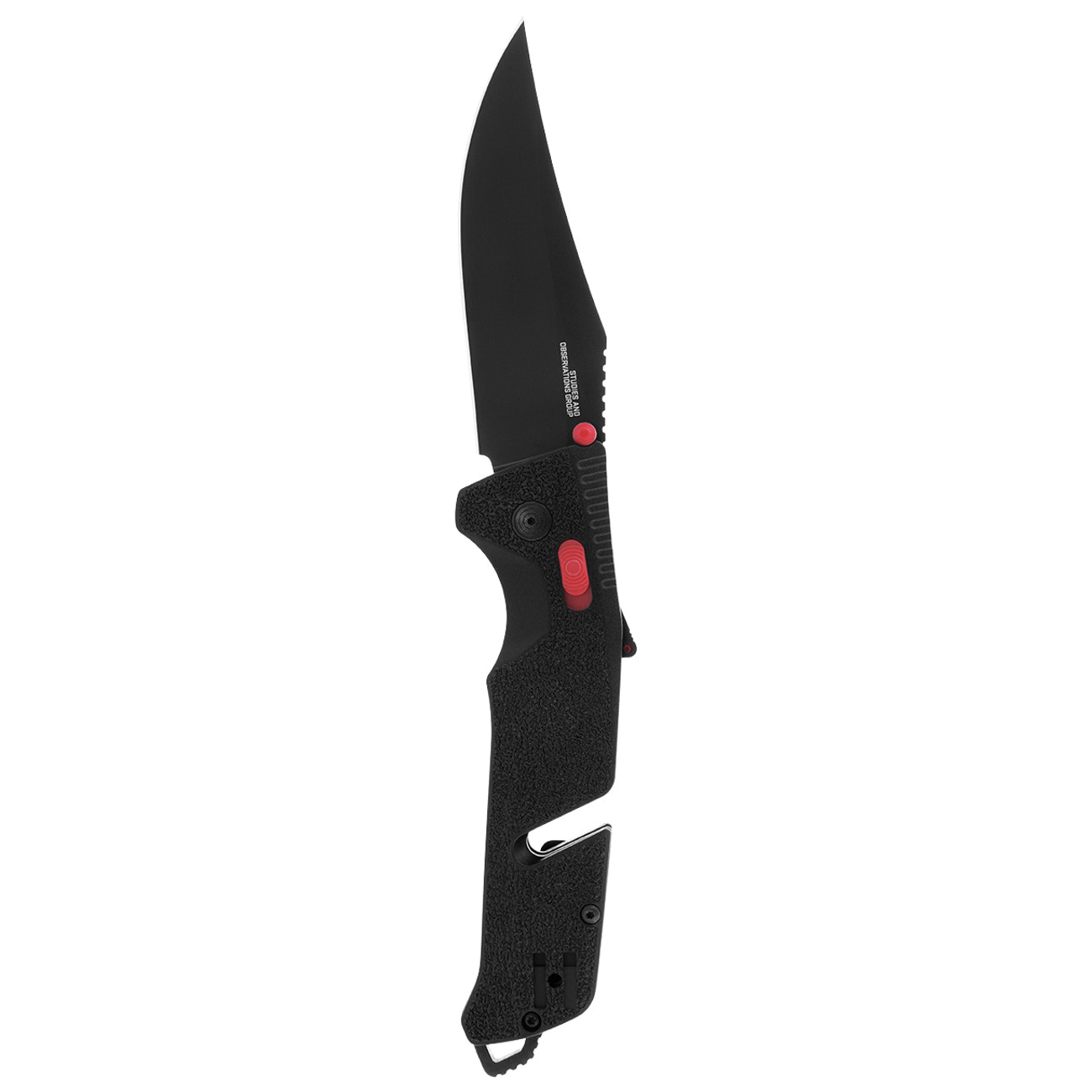 SOG Knives Trident AT Folding Knife Clip Point, Black/Red - SOG11-12-01-41