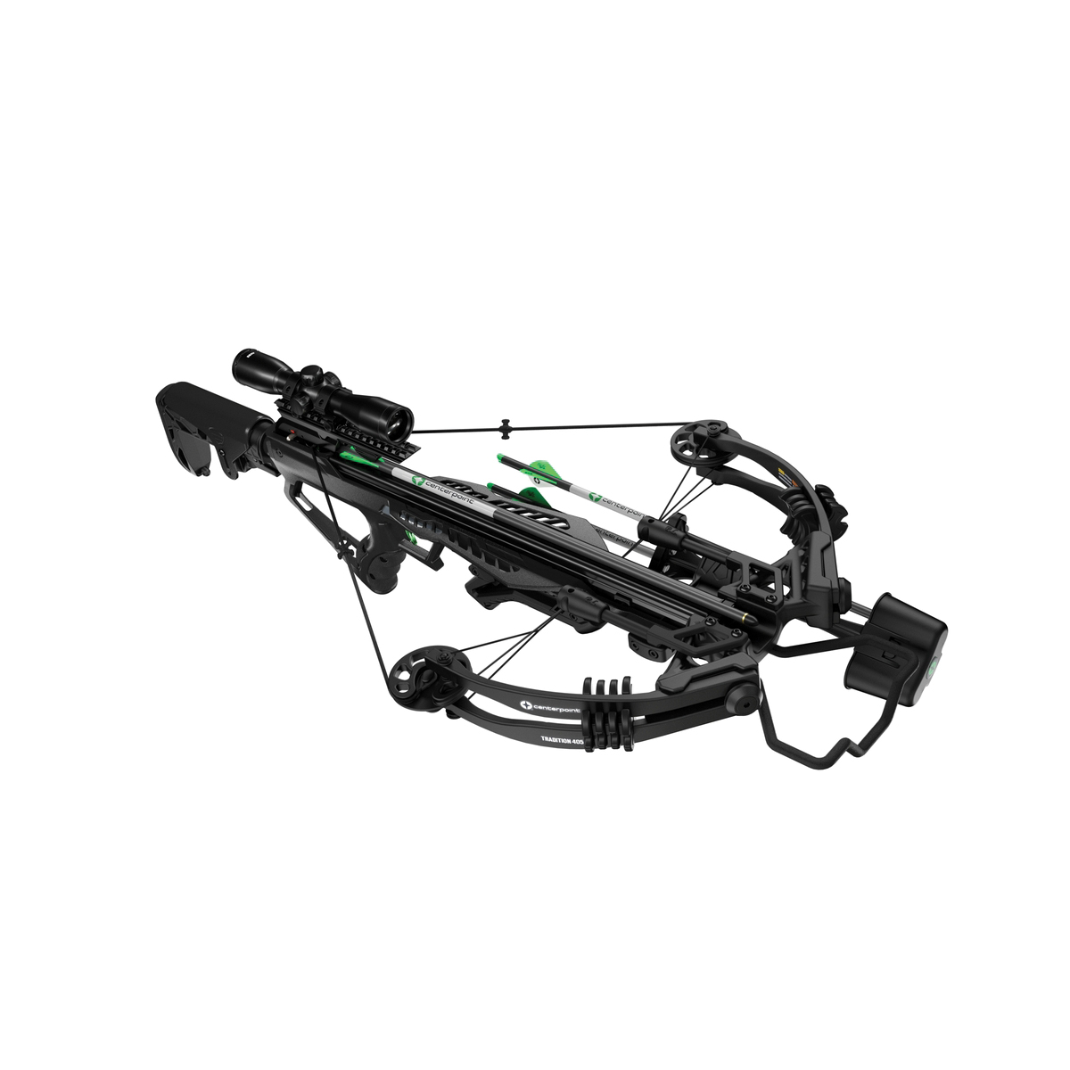 CenterPoint Archery Tradition 405 220LBS 405FPS 33.20"Crossbow Package, Black