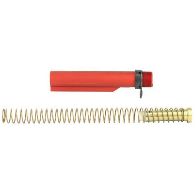 LBE Unlimited AR-15 Mil-Spec Buffer Tube Kit, Red - MILBUFKT-RED