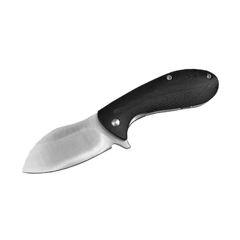 American Buffalo Knife & Tool AB Elite BB Grunt Folding Knife Drop Point, Black