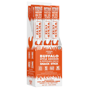 Wicked Cutz WCCS12BC Buffalo Style Chicken & Cheese Sticks 12 Pack