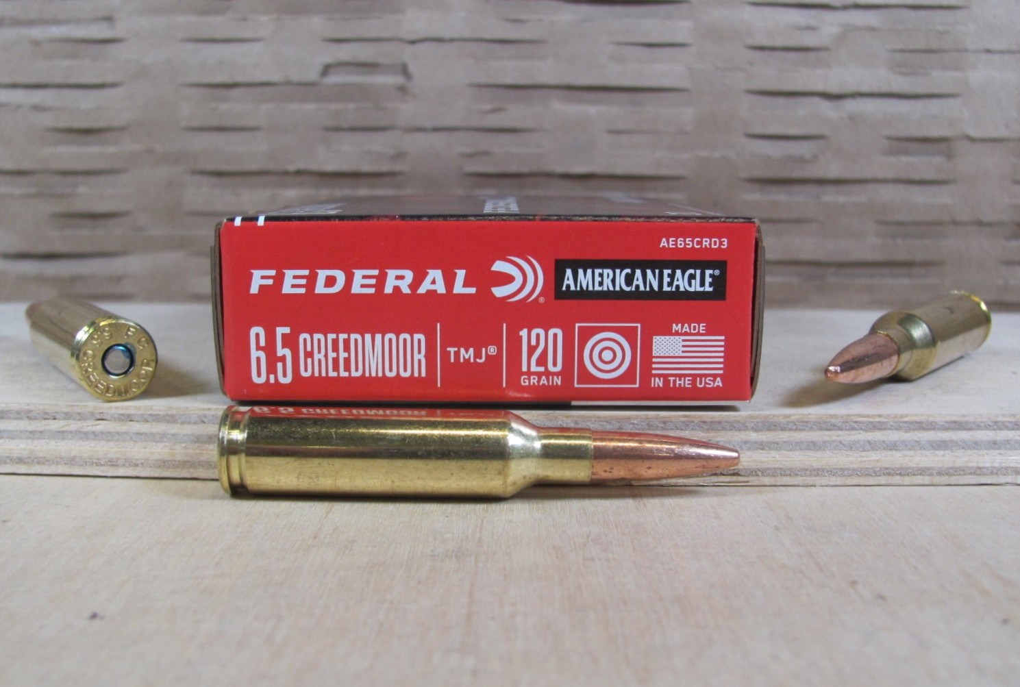 200 Round Case – 6.5 Creedmoor 120 Grain TMJ Federal American Eagle Ammo – AE65CRD3