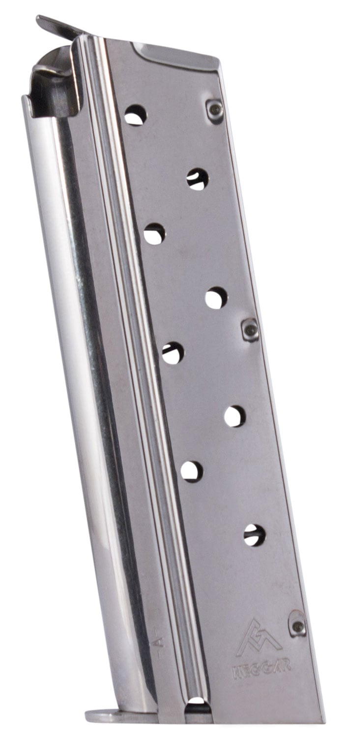 MEC-GAR 1911 Handgun Magazine 9mm Luger HT Nickel 9/rd - No Credit Card Fees - Low, flat rate shipping