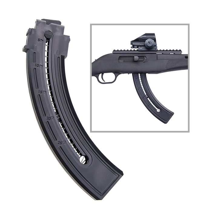Mossberg 25 Round .22lr Blaze/Blaze-47 Detachable Magazine, Black - 95136