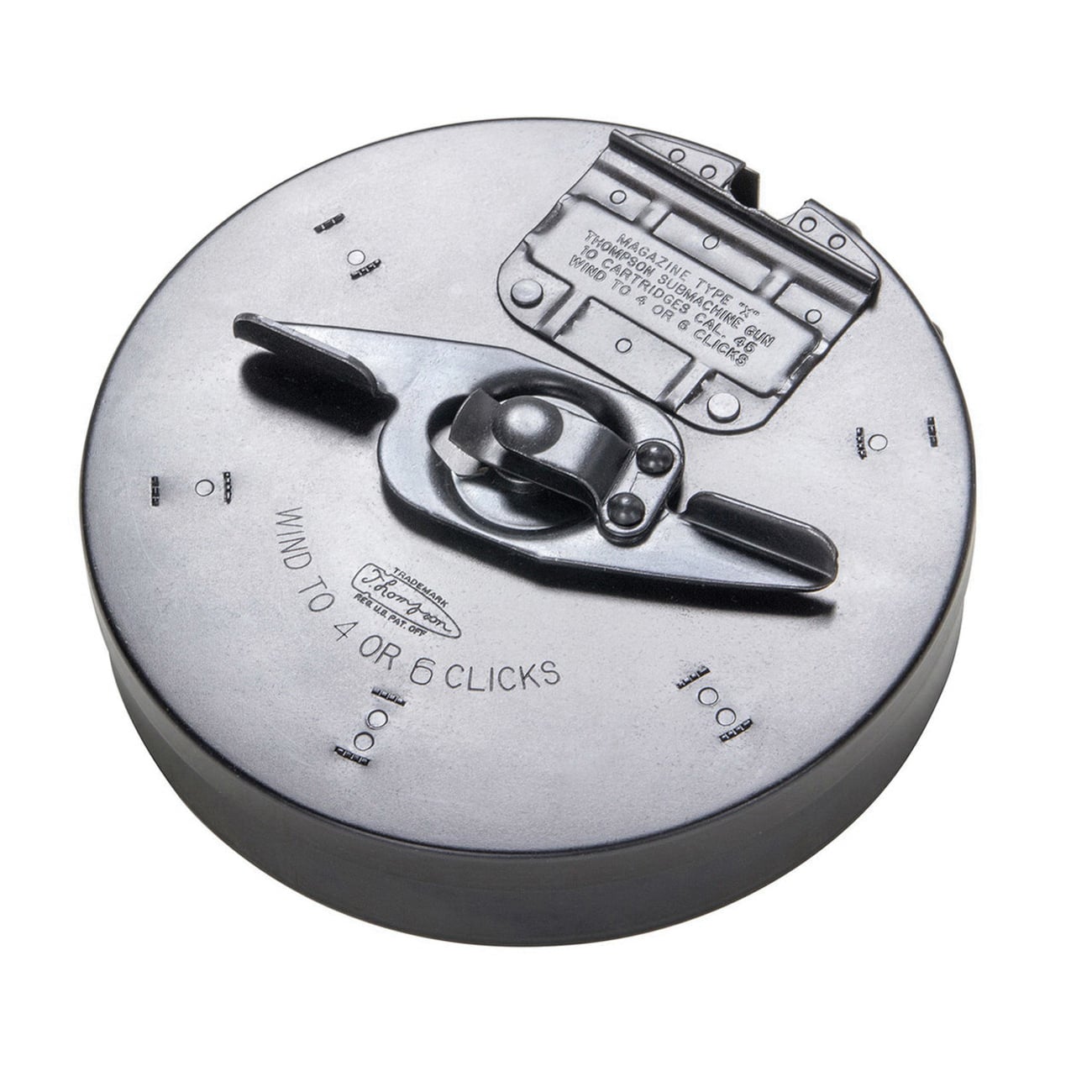Thompson 10 Round .45 ACP Drum Magazine, Black - T12BKT