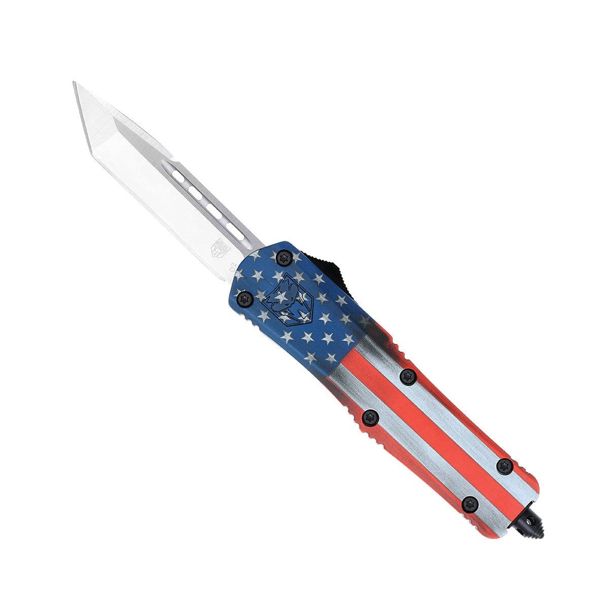 CobraTec Knives FS-3 American Flag Medium OTF Knife Tanto - MCUSAFS-3TNS