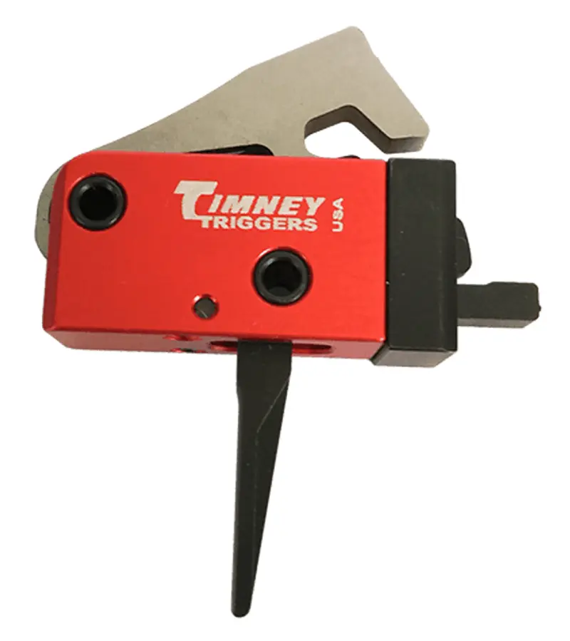 Timney Triggers 682ST PCC Trigger Two-Stage Straight Trigger with 2 lbs Draw Weight Black/Red Finish for AR-Platform
