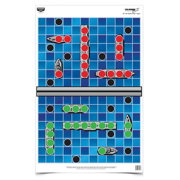 Birchwood Casey EZE-Scorer 23" x 35" Battle At Sea Target, Blue, 5/pack - 37046
