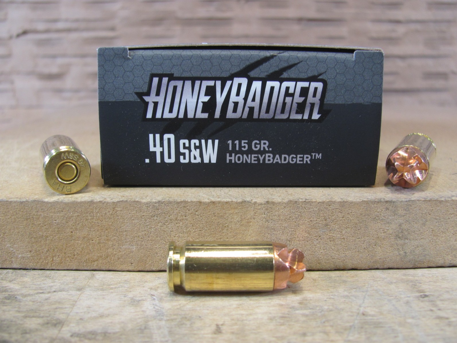 20 Round Box – 40 S&W 115 Grain HoneyBadger Defense Black Hills Ammo – D40N720