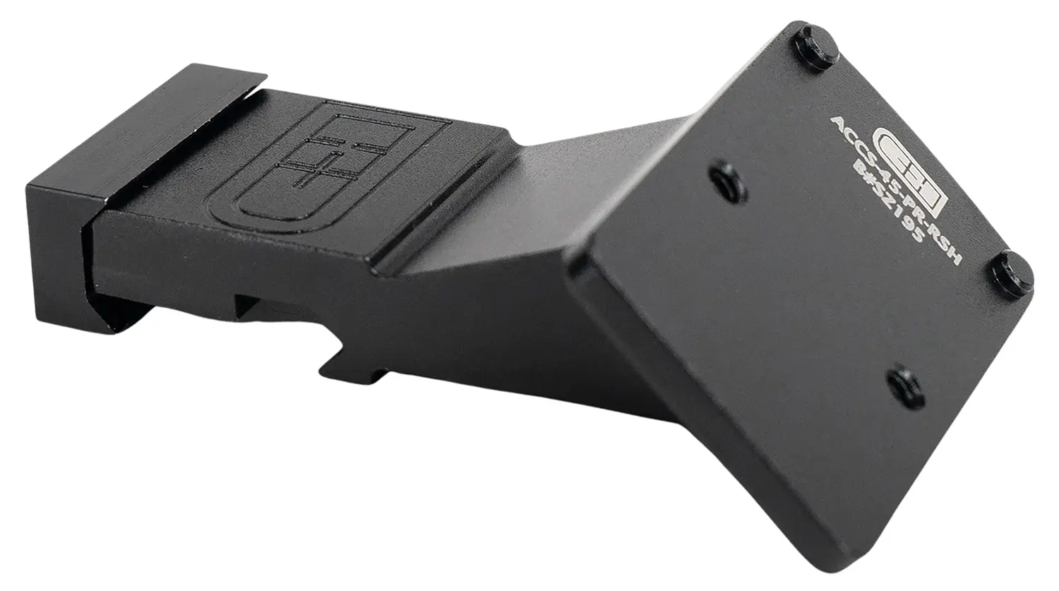 C Precision PR45RSH Picatinny Mount Red Dot Optic Mount Black Aluminum Compatible w/ Trijicon RMR/SRO
