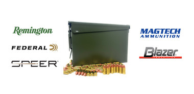 Pick Your 9mm 147 Grain Full Metal Jacket Ammunition 1000 Rounds + Military Ammo Can