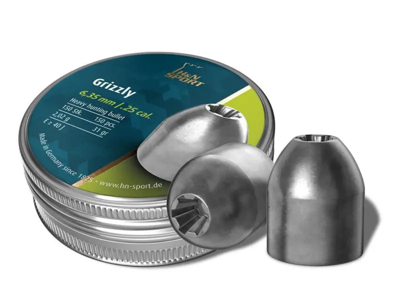H Grizzly .25 Caliber Airgun Pellets 150 Count