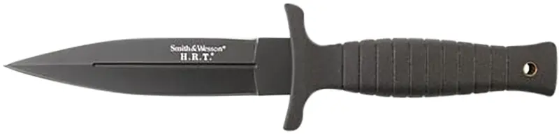 Smith Wesson Knives SWHRT9BCP H.R.T. 4.75" Fixed Spear Point Plain 7Cr17MoV High Carbon SS Blade Thermoplastic Rubber Handle 9" OAL